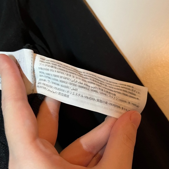 Hollister | Crop Full-Zip Corset Hoodie in Black Size XS - Picture 5 of 5